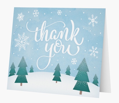 Design Preview for Design Gallery: Seasonal Thank You Cards, Folded