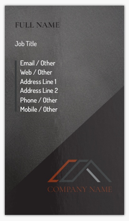 Design Preview for Roofing Standard Business Cards Templates, Standard (3.5" x 2")