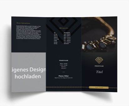 Designvorschau für Designgalerie: Falzflyer Schmuck, Wickelfalz DL (99 x 210 mm)