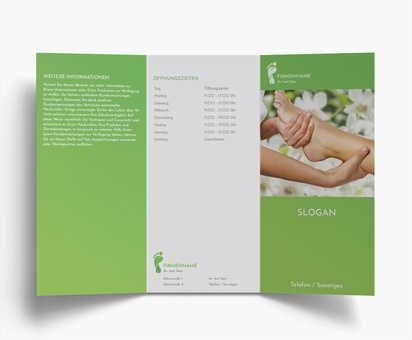 Designvorschau für Designgalerie: Falzflyer Gesundheit & soziale Dienste, Wickelfalz DL (99 x 210 mm)