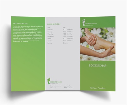 Voorvertoning ontwerp voor Ontwerpgalerij: Gezondheid en maatschappelijke dienstverlening Folders, Drieluik DL (99 x 210 mm)