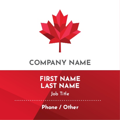 A foil canadian white red design