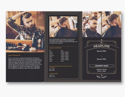 Design Preview for Design Gallery: Barbers Custom Brochures, 8.5" x 14" Tri-fold
