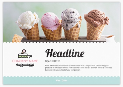 Design Preview for Design Gallery: Ice Cream & Food Trucks Flyers & Leaflets,  No Fold/Flyer A5 (148 x 210 mm)