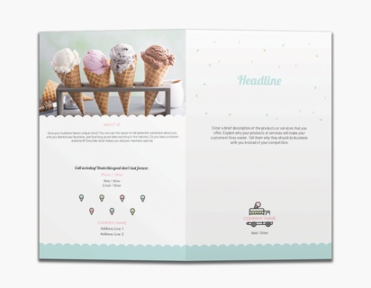 Design Preview for Design Gallery: Ice Cream & Food Trucks Custom Brochures, 8.5" x 11" Bi-fold
