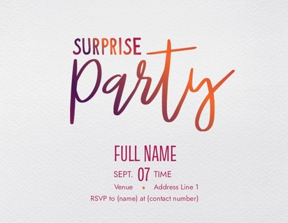 A birthday surprise white design for Surprise Party