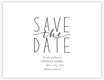 A modern mixed typography white purple design for Save the Date