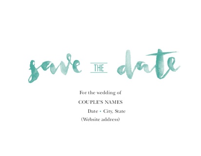 A watercolor type save the date cream white design for Save the Date