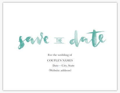A watercolor type save the date white gray design for Save the Date