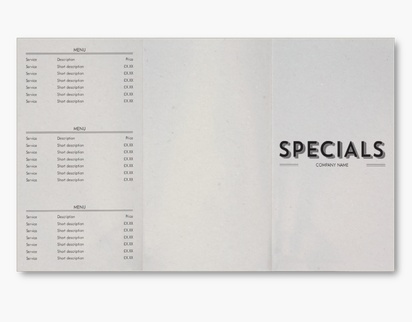Design Preview for Design Gallery: Restaurants Custom Brochures, 9" x 16" Tri-fold