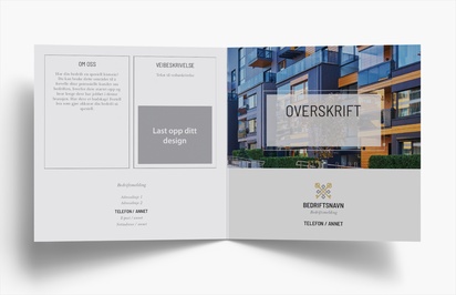 Forhåndsvisning av design for Designgalleri: Advokat & eiendomsmegling Brosjyrer, 2-fløyet Kvadratisk 210 x 210 mm