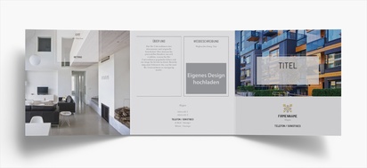 Designvorschau für Designgalerie: Falzflyer Immobilien-Entwicklung, Wickelfalz Quadratisch (210 x 210 mm)