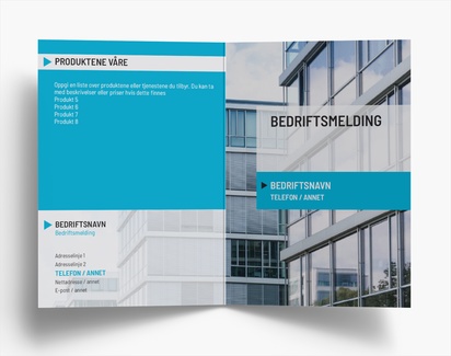 Forhåndsvisning av design for Designgalleri: Eiendomsadministrasjon Brosjyrer, 2-fløyet A6 (105 x 148 mm)