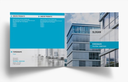 Designvorschau für Designgalerie: Falzflyer Immobilien, Einbruchfalz Quadratisch (148 x 148 mm)