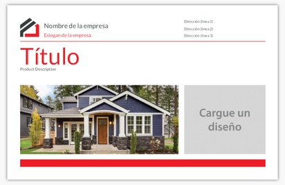 Un insignia agencias inmobiliarias diseño rojo gris para Moderno y sencillo con 1 imágenes