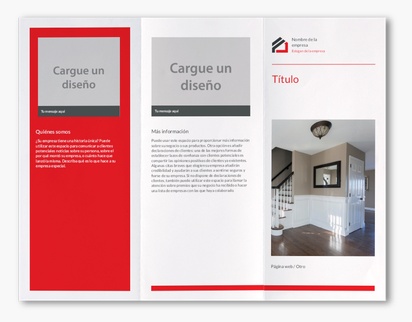 Un agencia agencias inmobiliarias diseño rojo gris para Moderno y sencillo con 2 imágenes
