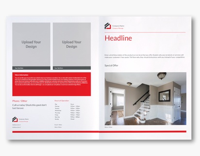 A rent agency red gray design for Modern & Simple with 2 uploads