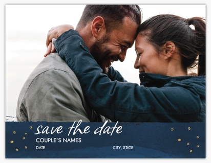 A 1 image save the date blue gray design for Elegant with 1 uploads