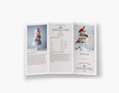 Vista previa del diseño de Galería de diseños de folletos plegados para panaderías, Tríptico DL (99 x 210 mm)