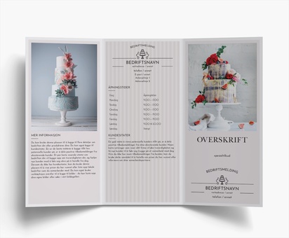 Forhåndsvisning av design for Designgalleri: Bakerier Brosjyrer, 3-fløyet DL (99 x 210 mm)