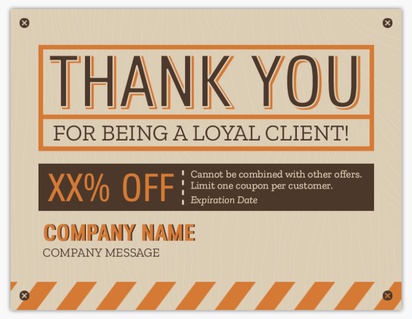 A thank you for being a loyal client thank you cream brown design