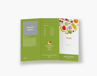 Vista previa del diseño de Galería de diseños de folletos plegados para tiendas de comestibles, Tríptico DL (99 x 210 mm)