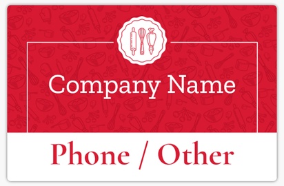 A bakery foil red gray design