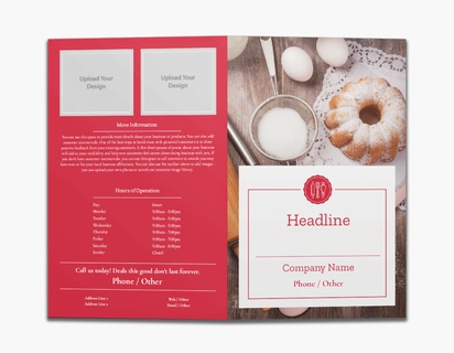 A foil bakery red gray design with 2 uploads