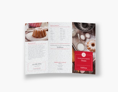Vista previa del diseño de Galería de diseños de folletos plegados para panaderías, Tríptico DL (99 x 210 mm)