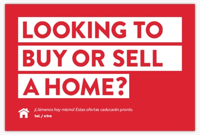 Un buscando vender una casa buscando comprar una casa diseño blanco rojo