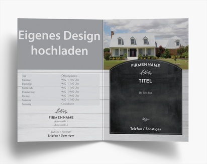 Designvorschau für Designgalerie: Falzflyer Hausabnahme, Einbruchfalz A6 (105 x 148 mm)
