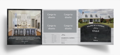 Vista previa del diseño de Galería de diseños de folletos plegados para agentes inmobiliarios, Tríptico Cuadrado (148 x 148 mm)