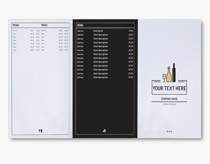 Design Preview for Design Gallery: Bars & Nightclubs Custom Brochures, 9" x 16" Tri-fold