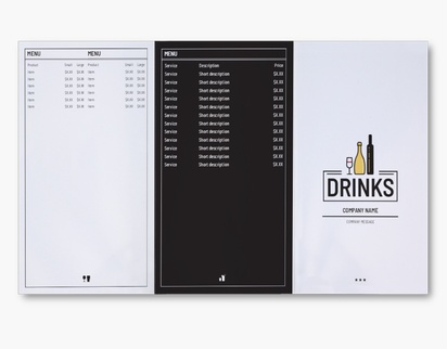 A beverages wine list gray design for Modern & Simple
