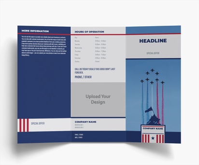 Design Preview for Design Gallery: Patriotic & Military Flyers & Leaflets, Tri-fold DL (99 x 210 mm)