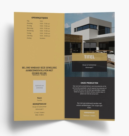 Voorvertoning ontwerp voor Ontwerpgalerij: Modern & Eenvoudig Folders, Tweeluik DL (99 x 210 mm)
