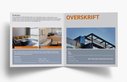 Forhåndsvisning af design for Designgalleri: Ejendomsmægling Brochurer, Midterfals Firkantet (148 mm x 148 mm)