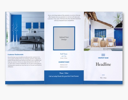 A summer house real estate white blue design for Modern & Simple with 1 uploads