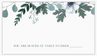 A flowers white florals blue gray design for Wedding
