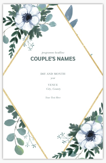 Design Preview for  Wedding Programs Templates, 6" x 9"