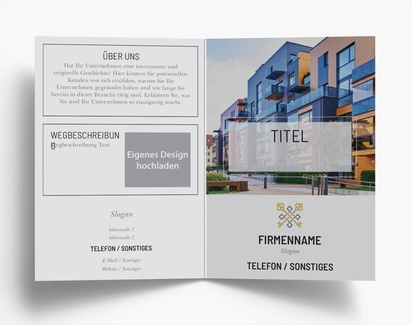 Designvorschau für Designgalerie: Falzflyer Immobiliengutachten & Investitionen, Einbruchfalz A6 (105 x 148 mm)