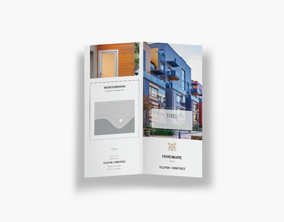 Designvorschau für Designgalerie: Falzflyer Immobiliengutachten & Investitionen, Einbruchfalz DL (99 x 210 mm)