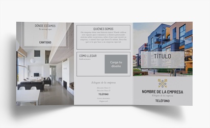 Vista previa del diseño de Galería de diseños de folletos plegados para agentes inmobiliarios, Tríptico A6 (105 x 148 mm)