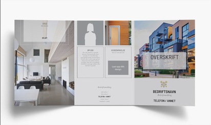 Forhåndsvisning av design for Designgalleri: Eiendomstaksering og -investering Brosjyrer, 3-fløyet A4 (210 x 297 mm)
