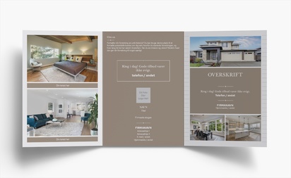 Forhåndsvisning af design for Designgalleri: Ejendomsmægling Brochurer, 3-fløjet A6 (105 x 148 mm)