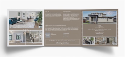 Designvorschau für Designgalerie: Flyer und Falzflyer Immobilien, Wickelfalz 148 x 148 mm