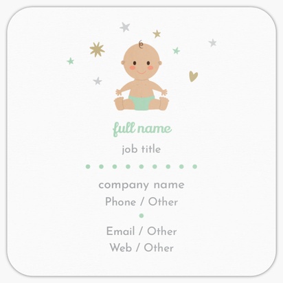 Design Preview for Design Gallery: Foster Services & Adoption Rounded Corner Business Cards, Square (2.5" x 2.5")