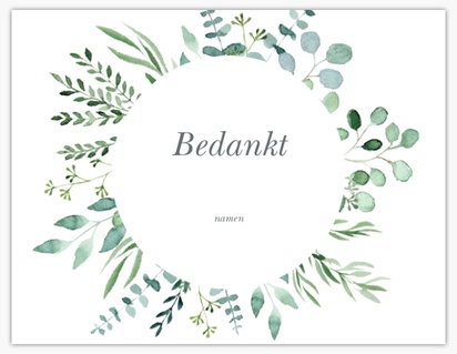 Voorvertoning ontwerp voor Ontwerpgalerij: Bruiloft Bedankkaarten, Ongevouwen