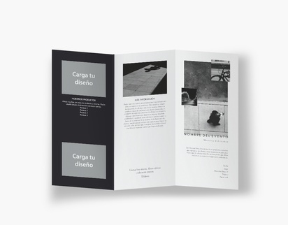 Vista previa del diseño de Galería de diseños de folletos plegados para música, Pliegue en acordeón DL (99 x 210 mm)
