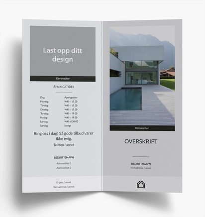 Forhåndsvisning av design for Designgalleri: Byplanlegging Brosjyrer, 2-fløyet DL (99 x 210 mm)